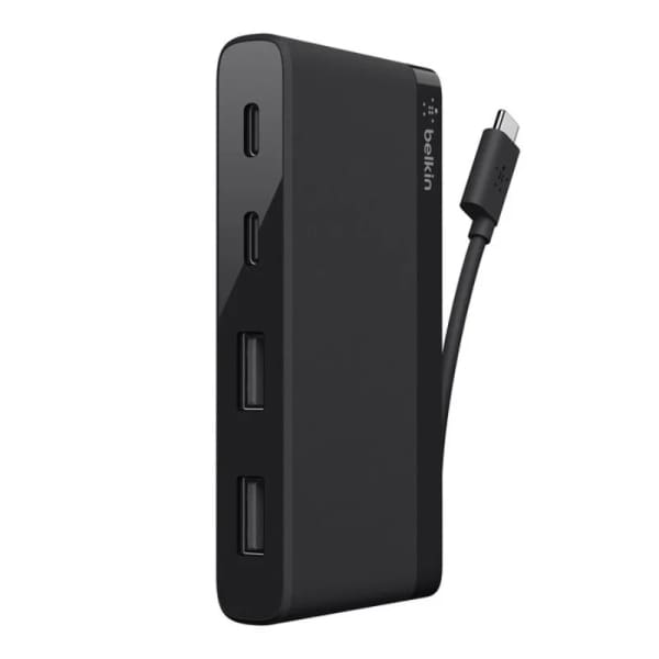 Mini Concentrateur Usb c 4 Ports Type Belkin Noir (F4U090BTBLK) Mini Concentrateur Usb c 4 Ports Type Belkin Noir (F4U090BTBLK)